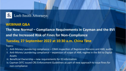 The New Normal – Compliance Requirements in Cayman & the BVI and the Increased Risk of Fines for NC4-